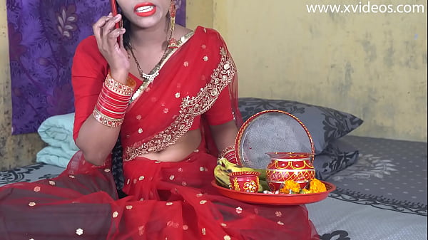 Gadis India Menggoda Saat Karwa Chauth, Ranjang Bergetar Dalam Bahasa Hindi