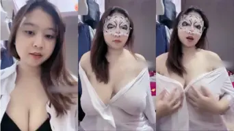 Live Cewek Tobrut Pake Baju Tembus Pandang Sambil Ngocok Hot Banget