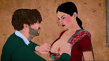 Birahi Bhabhi Ka Bhookha Choot Ko Bhujane Ke Liye Malik Ke Motay Lode Ka Istemal Karti Hai