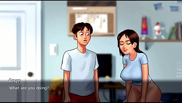 Ibu Tiri Melirik Ke Belakang… Lalu Tersenyum Nakal, Bikin Kontol Tegang | Preview Wip Terbaru | Summertime Saga (18+)