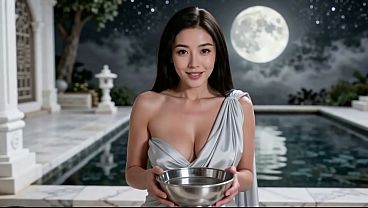 Xinyi Nunggingin Lubang Bulan, Kontolku Ngeces Di Dalem Rahimnya Sampe Banjir.